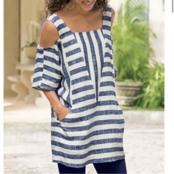 Soft Surroundings Sunset tunic cold shoulder size:XS - Picture 1 of 16